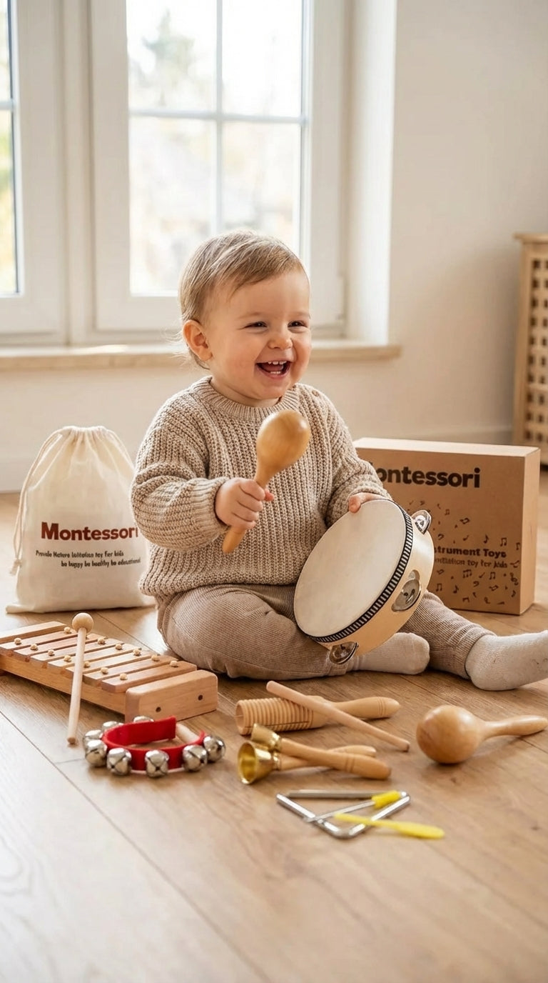 Conjunto de instrumentos musicais Montessori