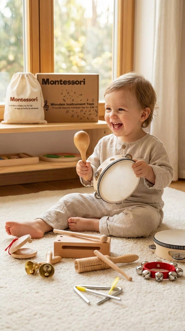 Conjunto de instrumentos musicais Montessori